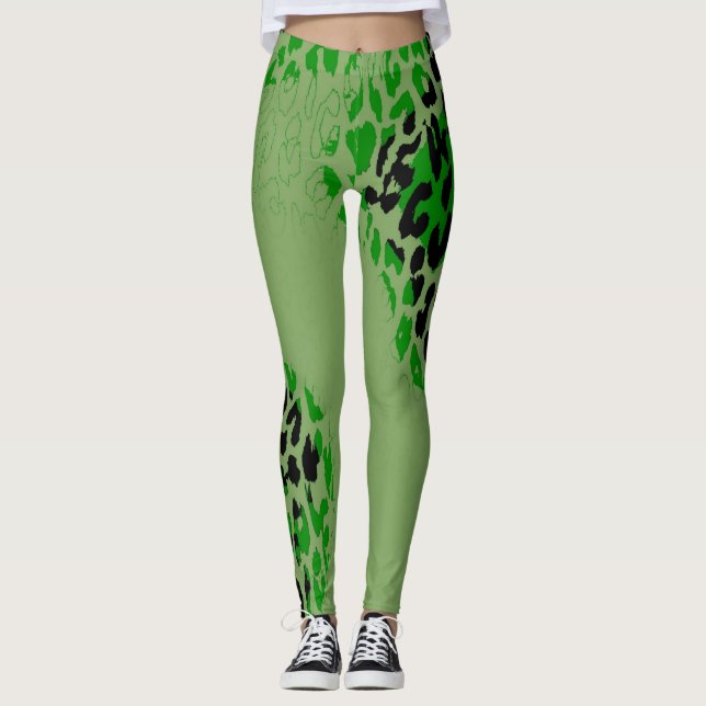 Modern Leopard Skin Pattern #27 Leggings (Front)