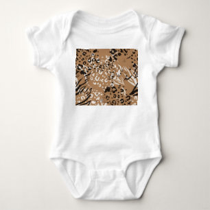Modern leopard: wild nature pattern. baby bodysuit