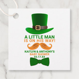 Modern Leprechaun St. Patrick's Day Baby Shower Favour Tags
