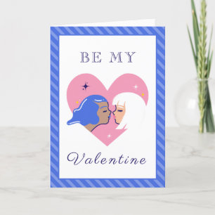Modern Lesbian Couple LGBTQ Valentine's Day Cute Holiday Card
