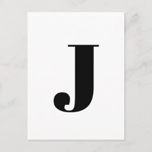 Modern Letter Custom Alphabet Minimalist Initial Postcard
