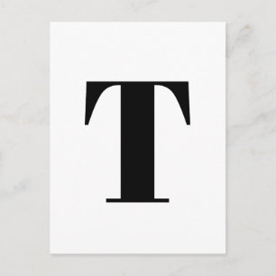 Modern Letter Custom Alphabet Minimalist Initial Postcard