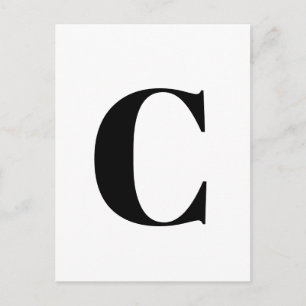 Modern Letter Custom Alphabet Minimalist Initial Postcard