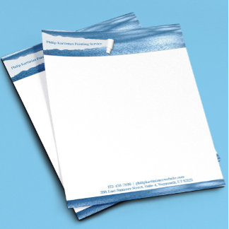 Modern letterhead template featuring a unique ripp