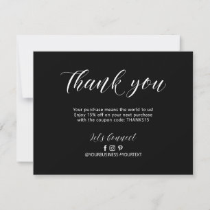 Modern Lettering Business Package Thank You Card