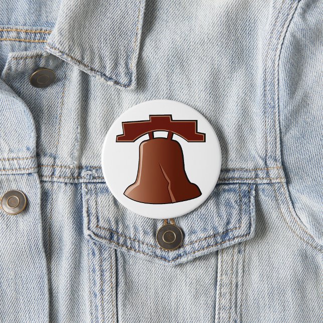 Modern Liberty Bell Patriotic Philadelphia Icon  7.5 Cm Round Badge (Creator Uploaded)