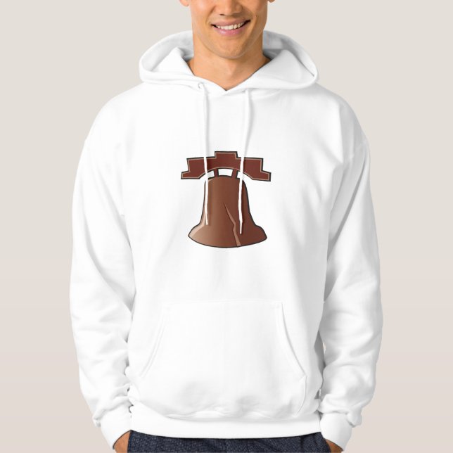 Modern Liberty Bell Patriotic Philadelphia Icon  Hoodie (Front)