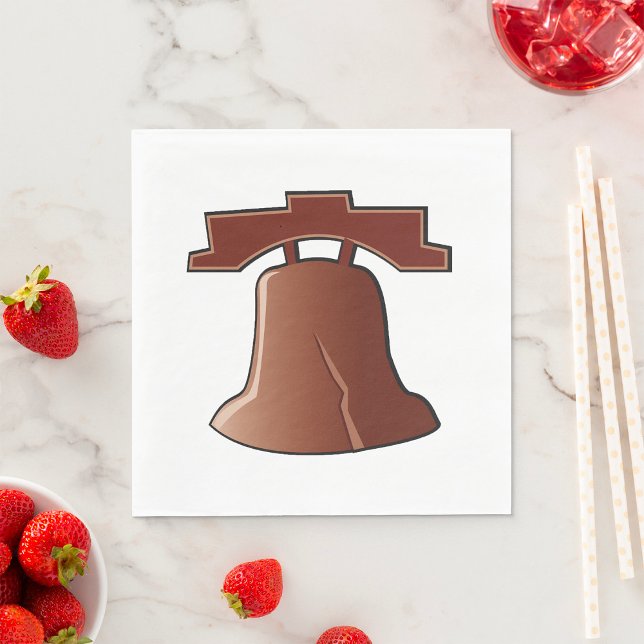 Modern Liberty Bell Patriotic Philadelphia Icon  Napkin (Creator Uploaded)