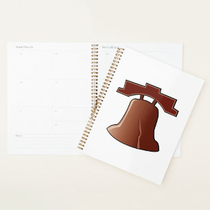 Modern Liberty Bell Patriotic Philadelphia Icon  Planner