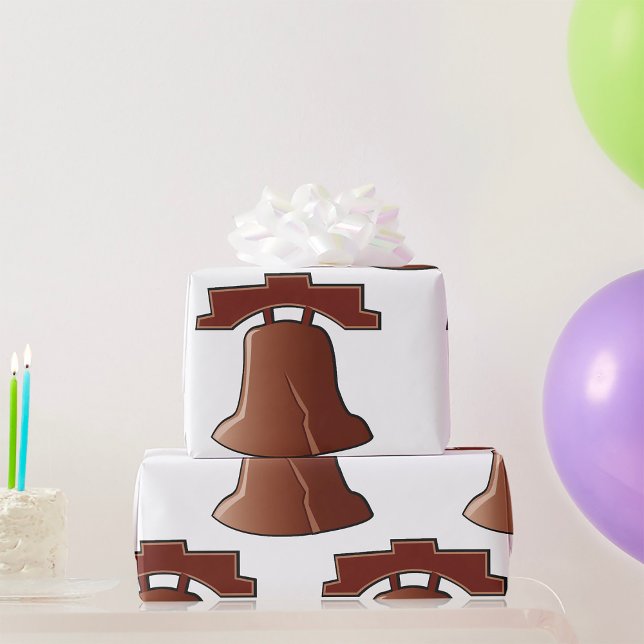 Modern Liberty Bell Patriotic Philadelphia Icon  Wrapping Paper (Creator Uploaded)