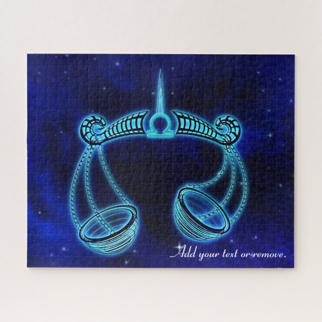 Modern Libra astrology horoscope zodiac sign, Jigsaw Puzzle (Horizontal)