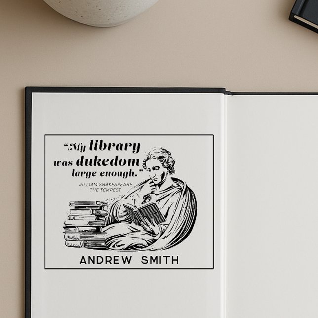 Modern Library Quote Vintage Shakespeare Rubber Stamp (Creator Uploaded)
