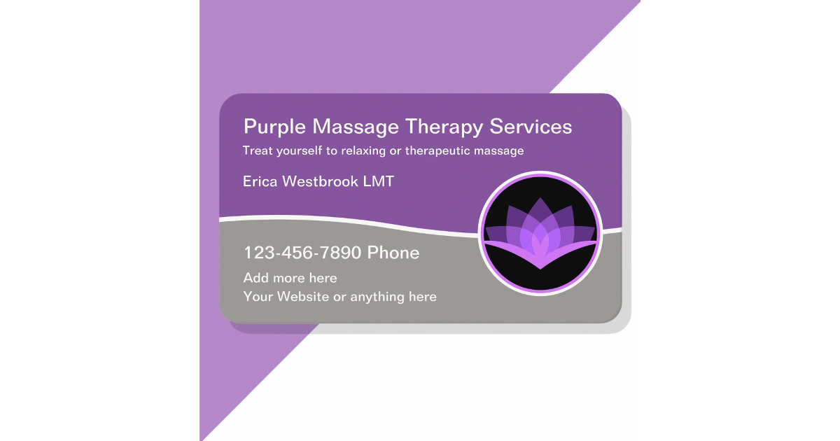 Modern Licensed Massage Therapist Business Card Zazzle