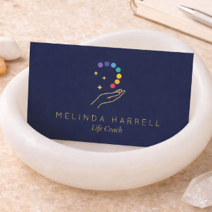 Modern Life Coach Healing Hands Spiritual Wellness Business Card