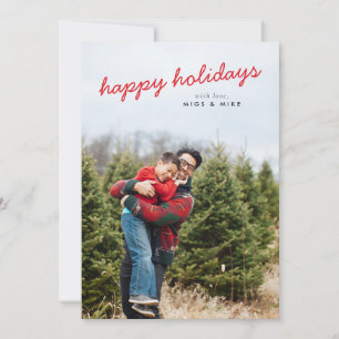 Modern Light and Airy Photo Christmas Holiday Card