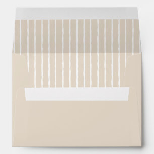 Modern Light Beige Solid & Stripes Envelope