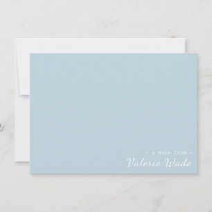 Modern Light Blue and White Custom Name Card