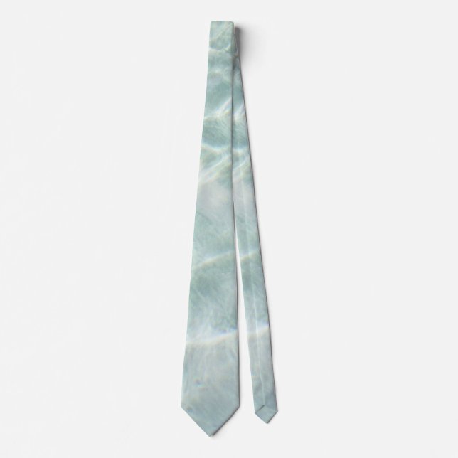 Modern Light Blue Calm Ocean Tie (Front)