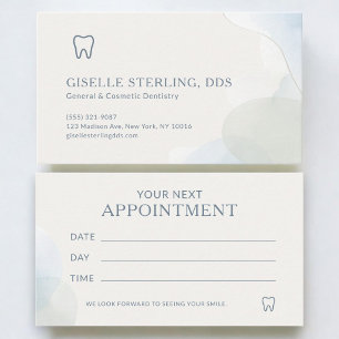 Modern Light Blue Dentist Office Appointment Business Card