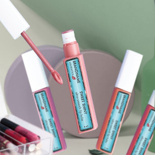 Modern Light Blue Foil & Black Glittery Lip Balm 