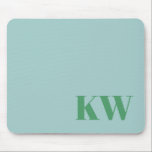 Modern Light Blue Monogram Initials Personalized Mouse Mat<br><div class="desc">This personalized mouse pad features a clean, minimalist design with a soft light blue background and bold green initial lettering. The simple layout feels modern and polished, making it an easy upgrade for home offices, work desks, or study spaces. Personalize with an initial to create a thoughtful, practical gift that...</div>