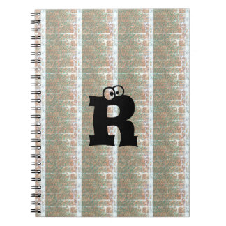 MODERN LIGHT BROWN Black CUTE Spiral Photo Notebo Notebook