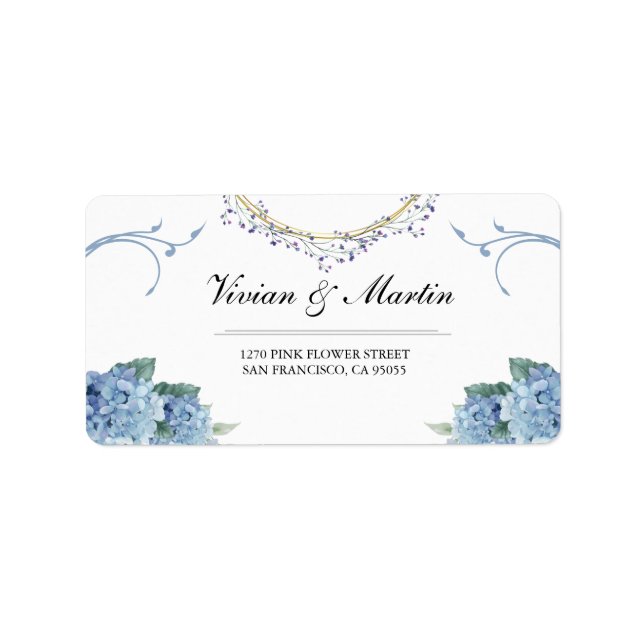 Modern Light dusty blue return address Label (Front)