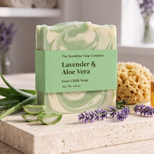 Modern Light Green Soap Belly Band Invitation Belly Band