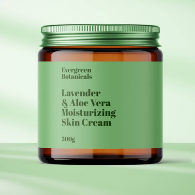 Modern light green waterproof cosmetics jar label (Creator Uploaded)