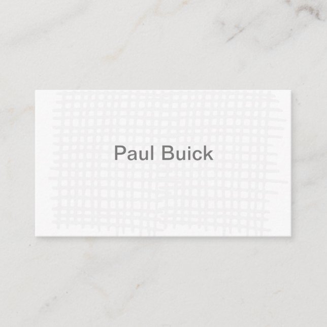 Modern Light Grey Textile Pattern Professional Business Card (Front)
