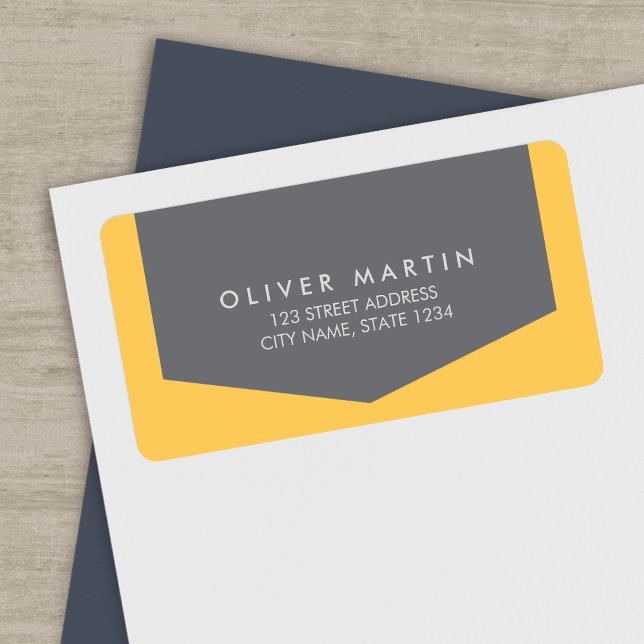 Modern Light Orange and Grey Address Labels (Creator Uploaded)