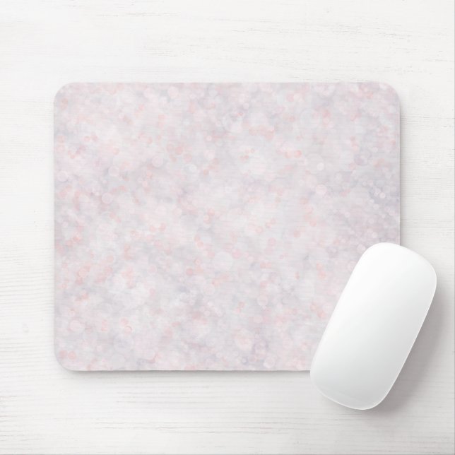 Modern Light Pink Bokeh Mousepad (With Mouse)