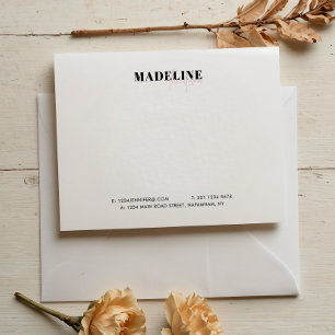 Modern Light Pink Girly Business Card