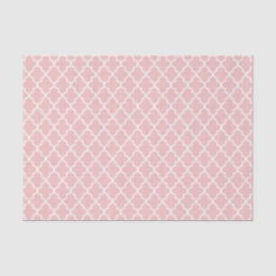 Modern Light Pink Moroccan Quatrefoil Tissue Paper