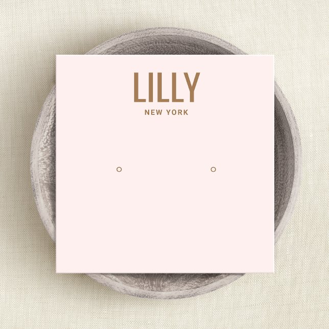 Modern Light Pink Stud Earring Display Card (Creator Uploaded)
