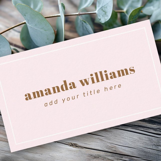 Modern light pink white professional profile business card (Modern light pink white professional profile business card)