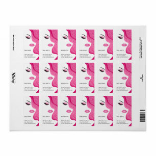 Modern Light Pink with Glitter Effect Label
