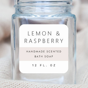 Modern light rose grey colour block product label