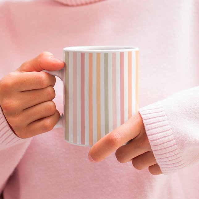 Modern light stripes coffee mug (light striped coffee mug)