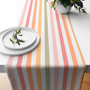 Modern light stripes short table runner