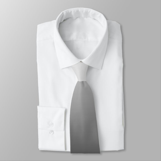 Modern Light to Dark Grey Monotone Gradient Tie (Tied)