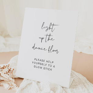 Modern  Light Up The Dance Floor Glow Stick Poster Pedestal Sign