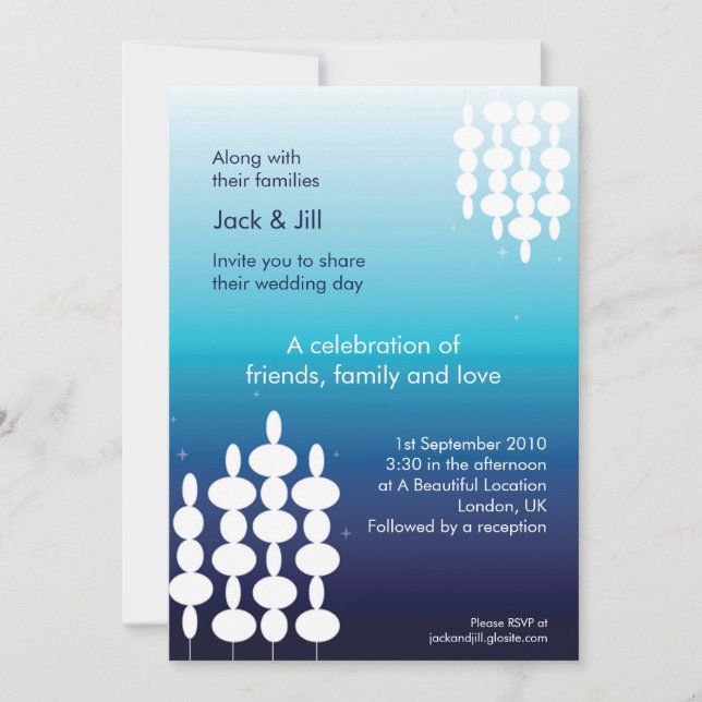 Modern Lights 5x7 Invitation (Front)