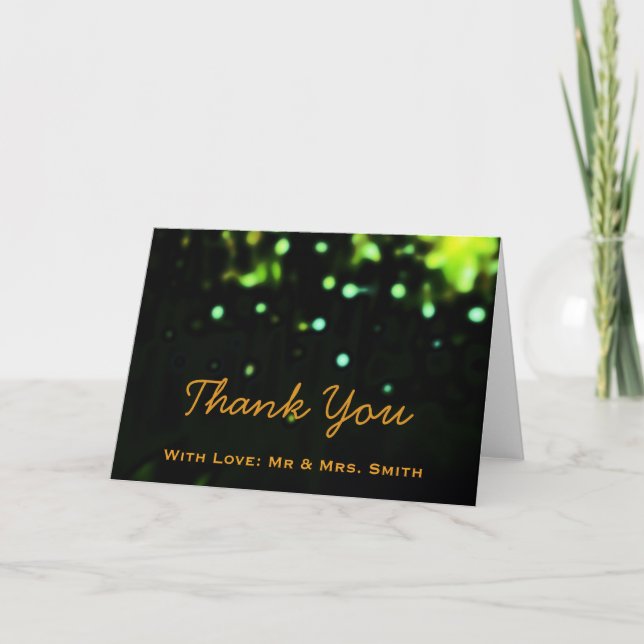 Modern Lights Glitter Confetti Sparkles Thank You (Front)