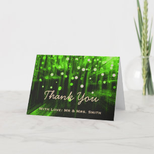 Modern Lights Glitter Confetti Sparkles Thank You Card