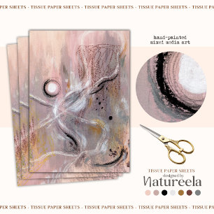 Modern lilac abstract art Tissue Paper