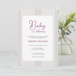 Modern Lilac Botanical Baby Shower invitation