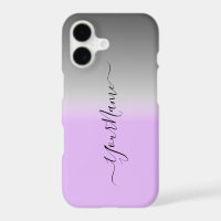 modern  lilac-grey  ombré personalised 