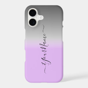 modern lilac-grey ombré personalised