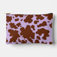 Modern Lilac Purple and Brown Cow Skin Print